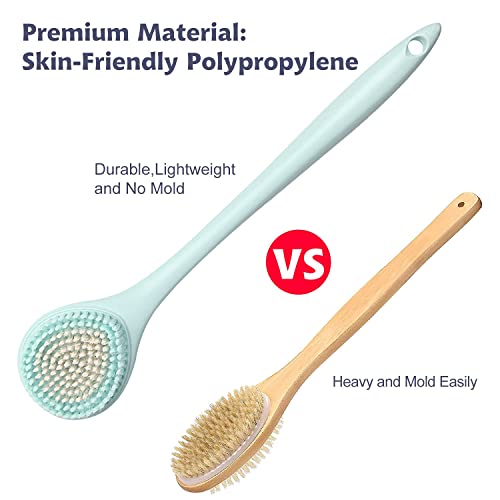 BEDELITE Back Bath Brush Long Handle for Shower - Ergonomic Streamlined Back ...
