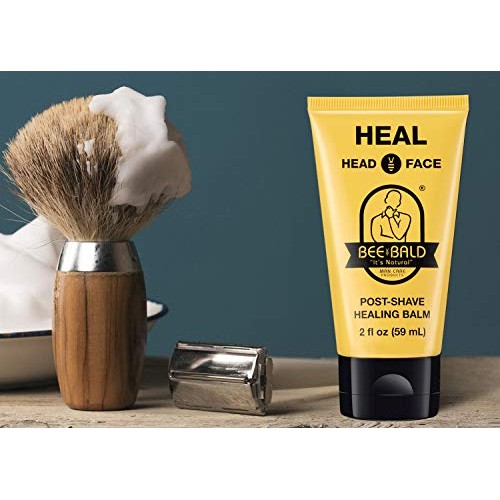 Bee Bald HEAL Post-Shave Healing Balm Immediately Calms & Soothes Damaged Ski...