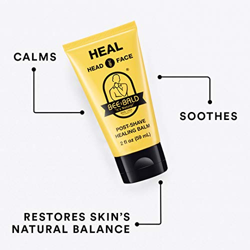 Bee Bald HEAL Post-Shave Healing Balm Immediately Calms & Soothes Damaged Ski...