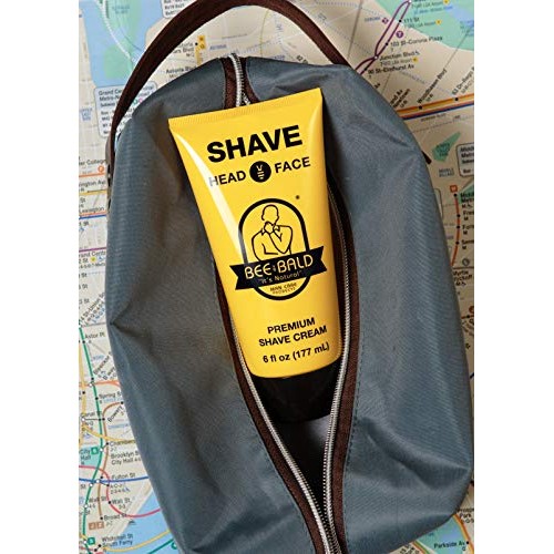 BEE BALD SHAVE Premium Shave Cream Goes On Light & Slick For A Shave That's I...