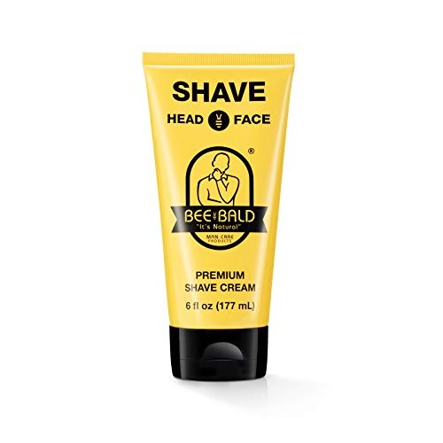 BEE BALD SHAVE Premium Shave Cream Goes On Light & Slick For A Shave That's I...