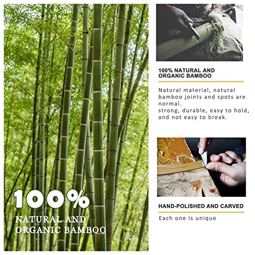 3 PCS 17'' Curved Bamboo Back Scratcher - Long Sturdy Handle Back Scratchers ...