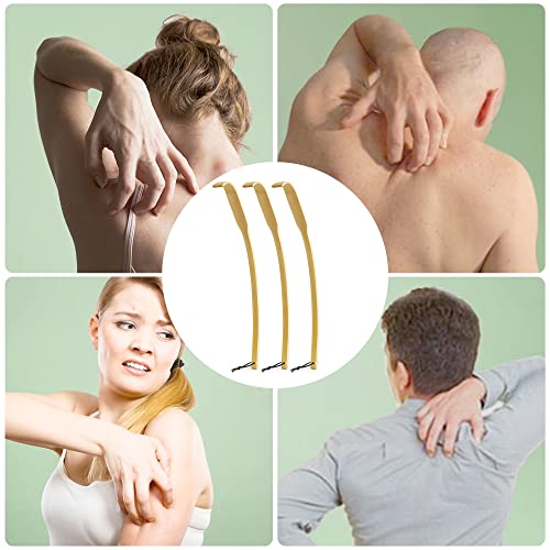 3 PCS 17'' Curved Bamboo Back Scratcher - Long Sturdy Handle Back Scratchers ...