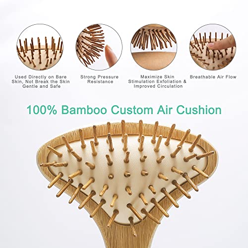 Large Curved Bamboo Back Scratcher - 59 Points Provide Instant Itch Relief, C...