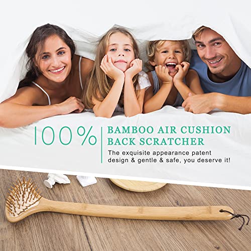 Large Curved Bamboo Back Scratcher - 59 Points Provide Instant Itch Relief, C...