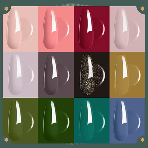 Beetles 12 Color Gel Nail Polish Starter Kit with U V Light 48W LED Nail Lamp...