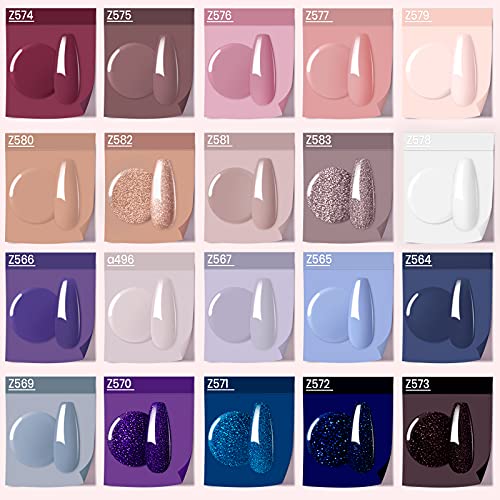 Beetles 20 Pcs Dip Powder Nail Kit, Girls Night Collection Dipping Powder Set...