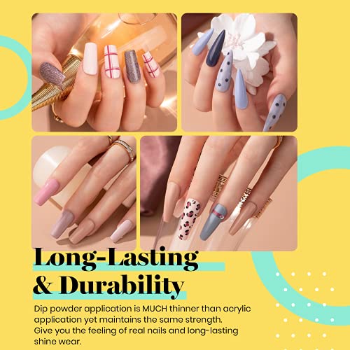 Beetles 20 Pcs Dip Powder Nail Kit, Girls Night Collection Dipping Powder Set...