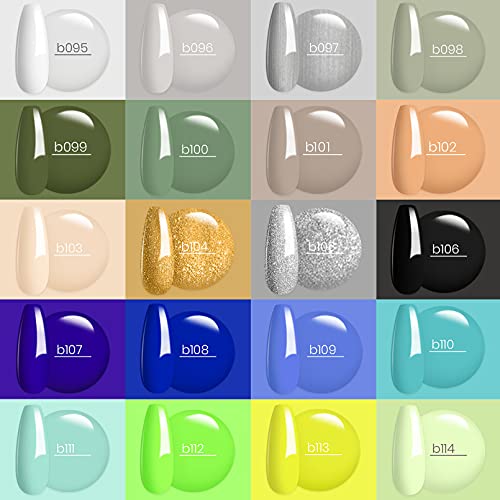 Beetles 20 Pcs Gel Nail Polish Kit Fall Winter Soak off Nail Gel Polish Gray ...