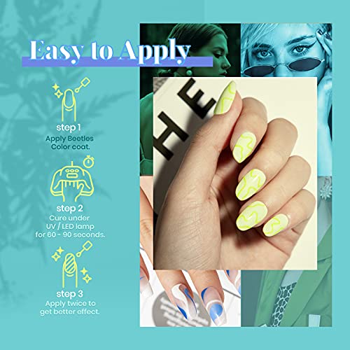 Beetles 20 Pcs Gel Nail Polish Kit Fall Winter Soak off Nail Gel Polish Gray ...