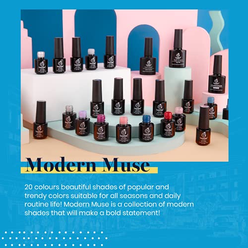 Beetles 20 Pcs Gel Nail Polish Kit, Modern Muse Collection Soak off Nail Gel ...