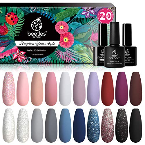 Beetles 20 Pcs Gel Nail Polish Kit, Modern Muse Collection Soak off Nail Gel ...