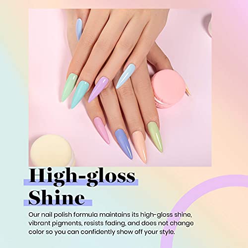 Beetles 20Pcs Gel Nail Polish Kit, with Glossy & Matte Top Coat and Base Coat...