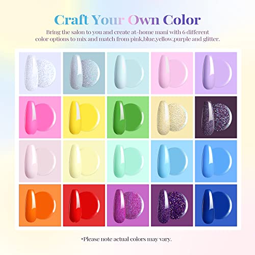 Beetles 23 Pcs Gel Nail Polish Kit, Unicorn Collection Pastel Pink Yellow Blu...