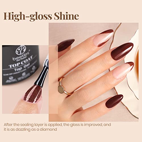 Beetles 3pcs 7.5ml Gel Top Coat Base Coat & Cuticle Oil Set, No Wipe Top Gel ...