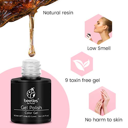 Beetles 8 Colors Nude Pinks Gel Nail Polish Kit with 720 Pcs AB Round Crystal...