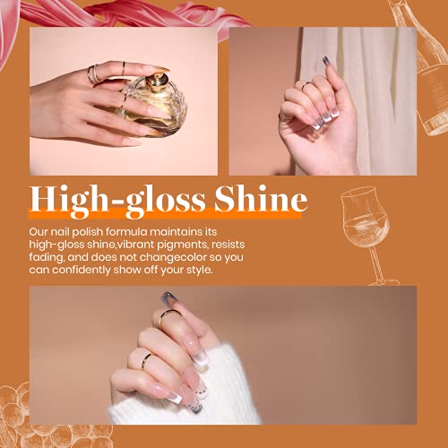 Beetles Black Gold Glitter Gel Nail Polish Set - 6 Colors White Silver Rose G...