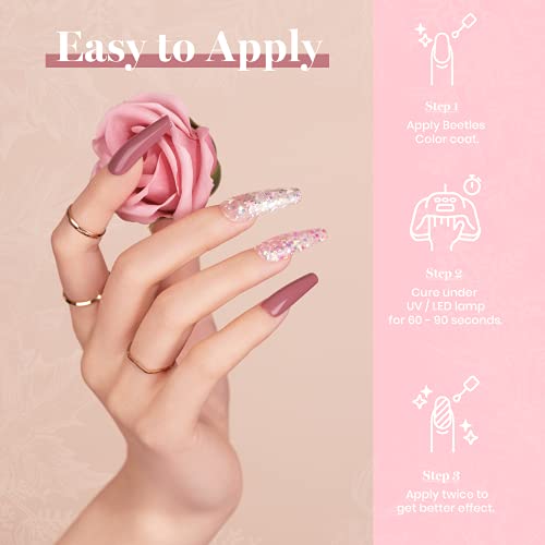 Beetles Bridesmaid Beauty Classic Gel Nail Polish Set - Nude Gray Pink 6 Colo...