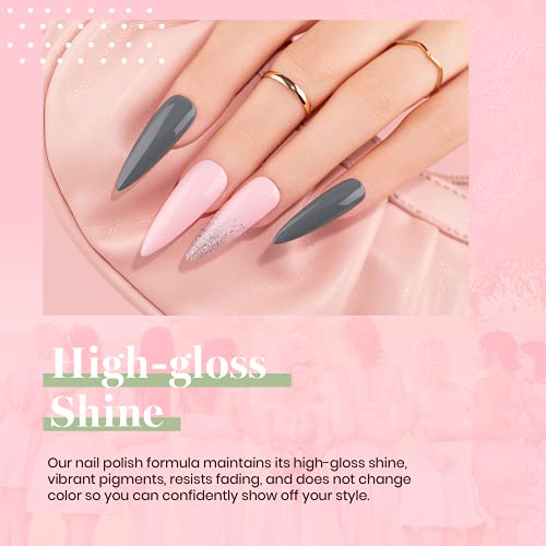 Beetles Bridesmaid Beauty Classic Gel Nail Polish Set - Nude Gray Pink 6 Colo...