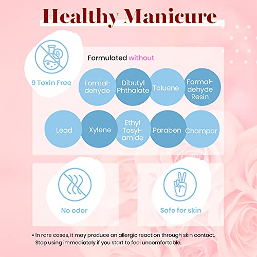 Beetles French White Gel Nail Polish Kit - 6 Pack Nude Pink Glitter Gel Polis...