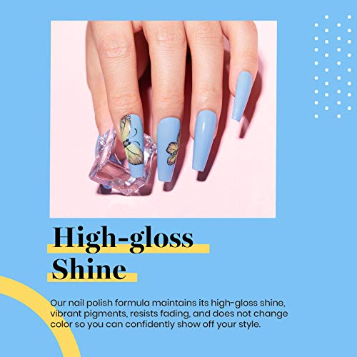 Beetles Gel Nail Polish, 1Pcs 15ML Blue Color Soak Off Gel Polish Nail Art Ma...