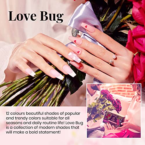 Beetles Gel Nail Polish Kit, 12 Pcs Love Bug Kit Soak Off LED Nail Gel Polish...