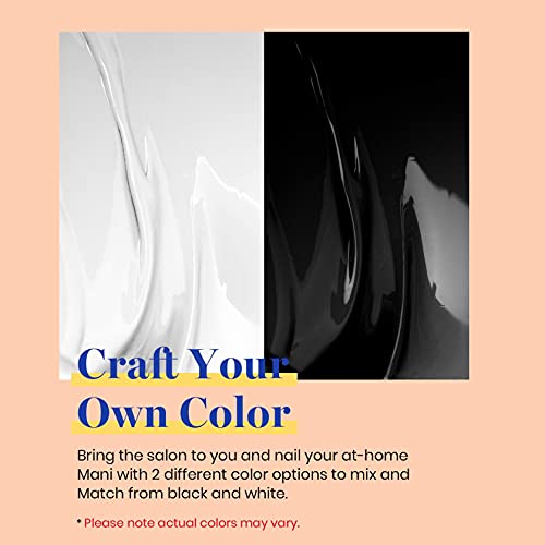 Beetles Gel Nail Polish Kit- 2 Pcs 15ml Black White Colors Gel Polish Set Soa...