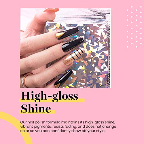 Beetles Gel Nail Polish Kit- 2 Pcs 15ml Black White Colors Gel Polish Set Soa...