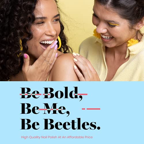 Beetles Gel Nail Polish Kit- 4Pcs 7.5Ml Black White Colors with No Wipe Top C...