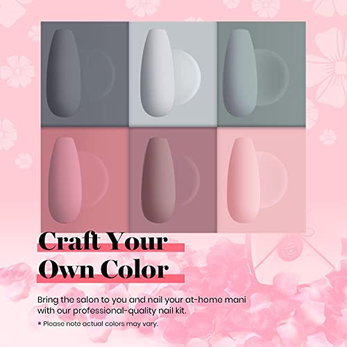 Beetles Gel Nail Polish Kit with U V Light 48W LED Nail Lamp 6 Colors Nude Gr...