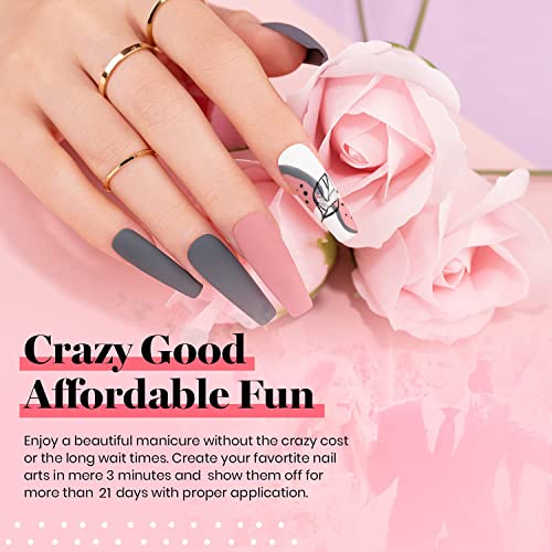 Beetles Gel Nail Polish Kit with U V Light 48W LED Nail Lamp 6 Colors Nude Gr...