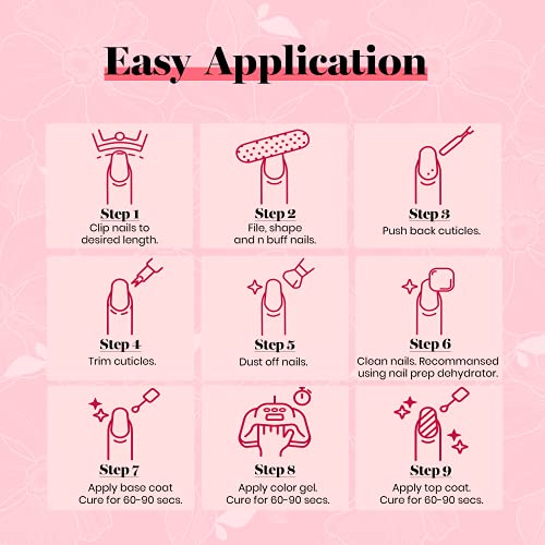 Beetles Gel Nail Polish Kit with U V Light 48W LED Nail Lamp 6 Colors Nude Gr...