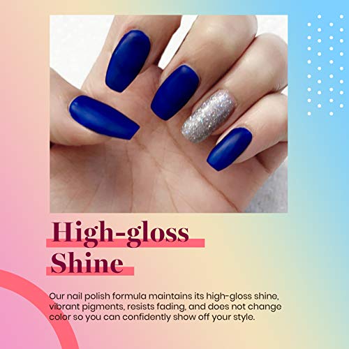 Beetles Gel Nail Polish Paulina Lapis Blue Color Soak Off LED Nail Lamp Gel P...