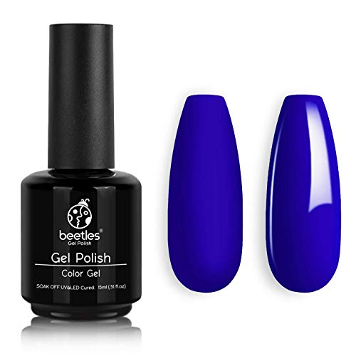Beetles Gel Nail Polish Paulina Lapis Blue Color Soak Off LED Nail Lamp Gel P...