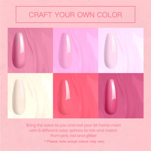 Beetles Gel Nail Polish Set - 6 Colors Pink Rose Red Spring Summer Nail Gel K...