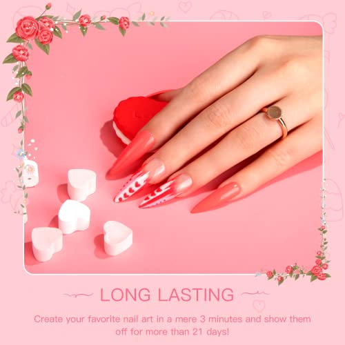 Beetles Gel Nail Polish Set - 6 Colors Pink Rose Red Spring Summer Nail Gel K...