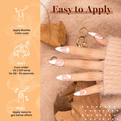 Beetles Gel Nail Polish Set 6 Colors Roasted Chestnuts Collection Chocolate B...