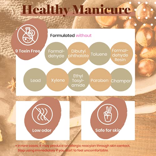 Beetles Gel Nail Polish Set 6 Colors Roasted Chestnuts Collection Chocolate B...