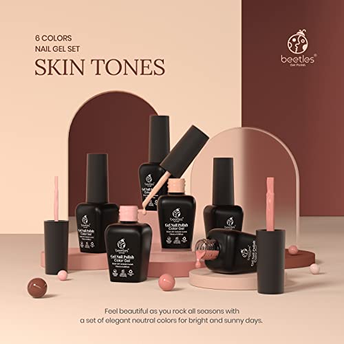 Beetles Gel Polish Kit- 6 Colors Popular Nude Gel Polish Set All Seasons Skin...