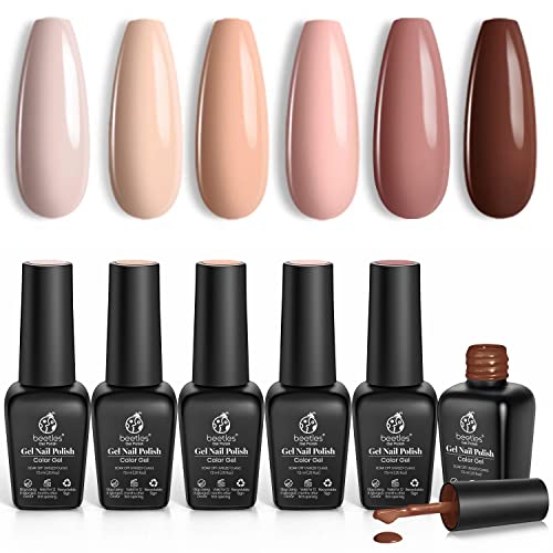 Beetles Gel Polish Kit- 6 Colors Popular Nude Gel Polish Set All Seasons Skin...