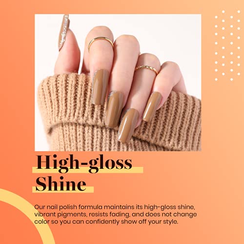 Beetles Gel Polish Set- 6 Colors Gold Yellow Gel Nail Polish Kit Fall Winter ...