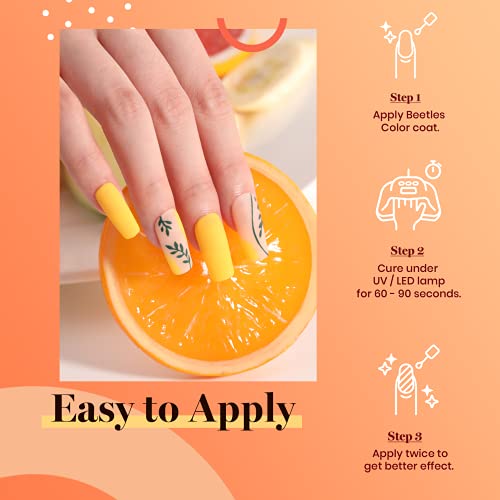 Beetles Gel Polish Set- 6 Colors Gold Yellow Gel Nail Polish Kit Fall Winter ...