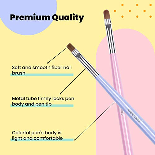 Beetles Nail Art Brushes Set Gel Polish Nail Art Design Pen Painting Tools wi...