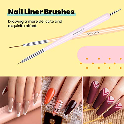 Beetles Nail Art Brushes Set Gel Polish Nail Art Design Pen Painting Tools wi...