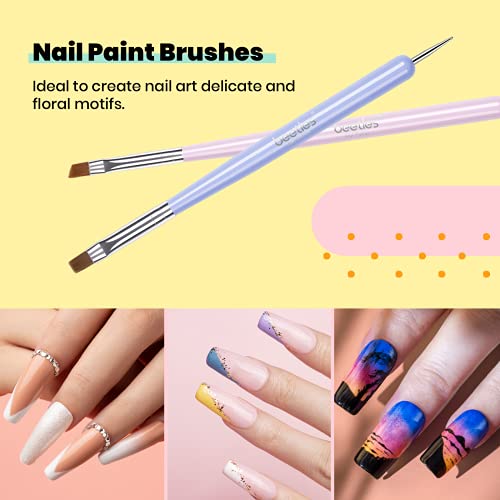 Beetles Nail Art Brushes Set Gel Polish Nail Art Design Pen Painting Tools wi...