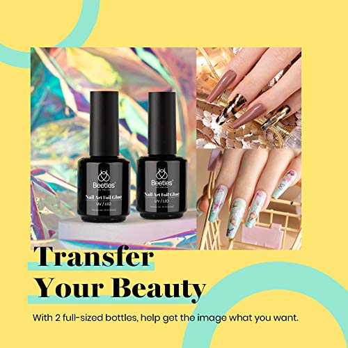 Beetles Nail Art Foil Glue Gel for Foil Stickers Nail Glue Transfer Tips Star...