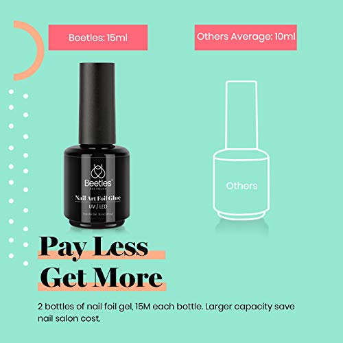 Beetles Nail Art Foil Glue Gel for Foil Stickers Nail Glue Transfer Tips Star...