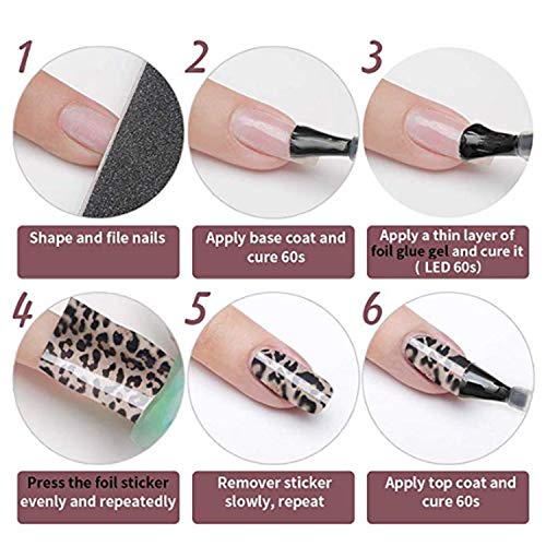 Beetles Nail Art Foil Glue Gel for Foil Stickers Nail Glue Transfer Tips Star...