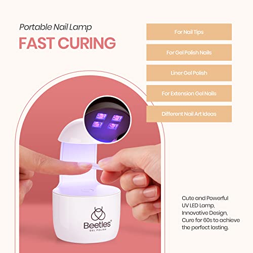 Beetles Nail Tips and Glue Gel Nail Kit, 2 In 1 Nail Gel and Base Gel with 50...