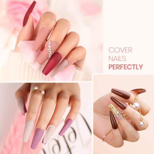 Beetles Nail Tips and Glue Gel Nail Kit, 2 In 1 Nail Gel and Base Gel with 50...